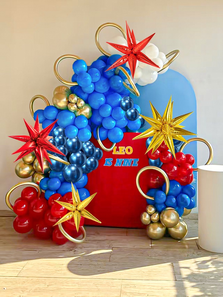 Gaming Accessories Decor - 126pcs Kozee Red Blue Gold Balloon
