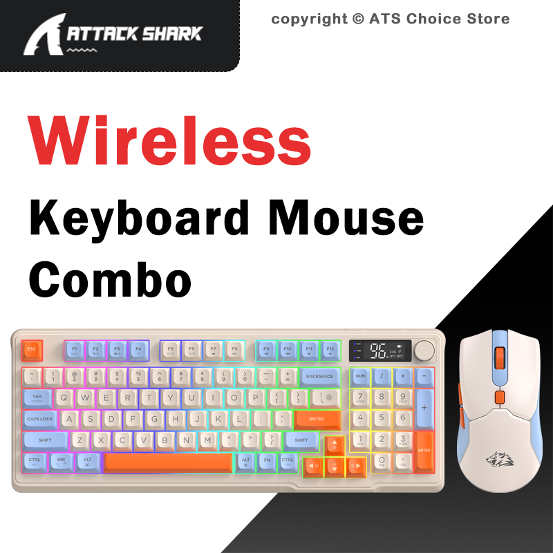 Gaming Accessories Combo - FREEWOLF T96 Wireless Keyboard Mouse Combo,