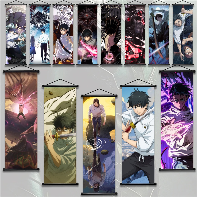 Gaming Accessories Decor - Jujutsu Kaisen Fushiguro Megumi Hanging Scroll,