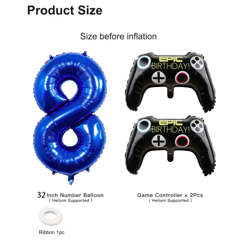 3pcs Video Game Party Supplies - огляд і ціна Gaming Accessories Decor