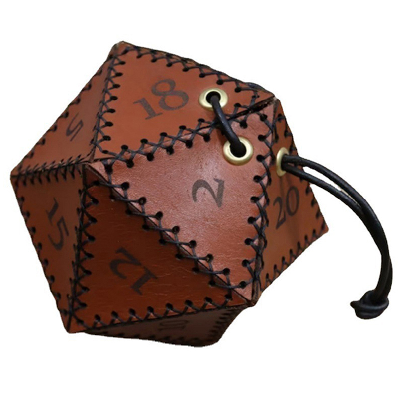 Leather D20 Dice Bag Polygonal - огляд і ціна Gaming Accessories Gift Ideas