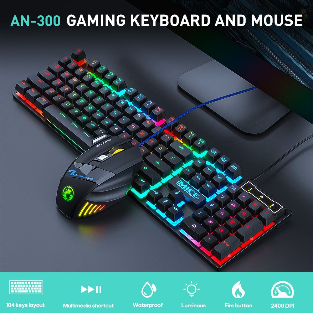 Waterproof Luminous Wired Gami - огляд і ціна Gaming Accessories Combo