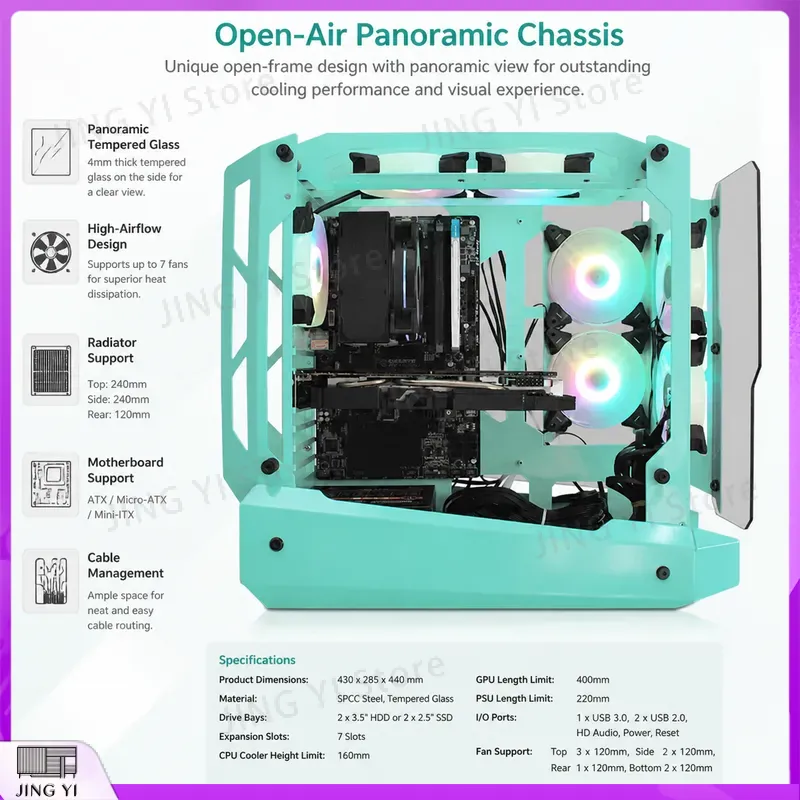 mATX Gaming PC Case Desktop Co - огляд і ціна Gaming Hardware And Accessories