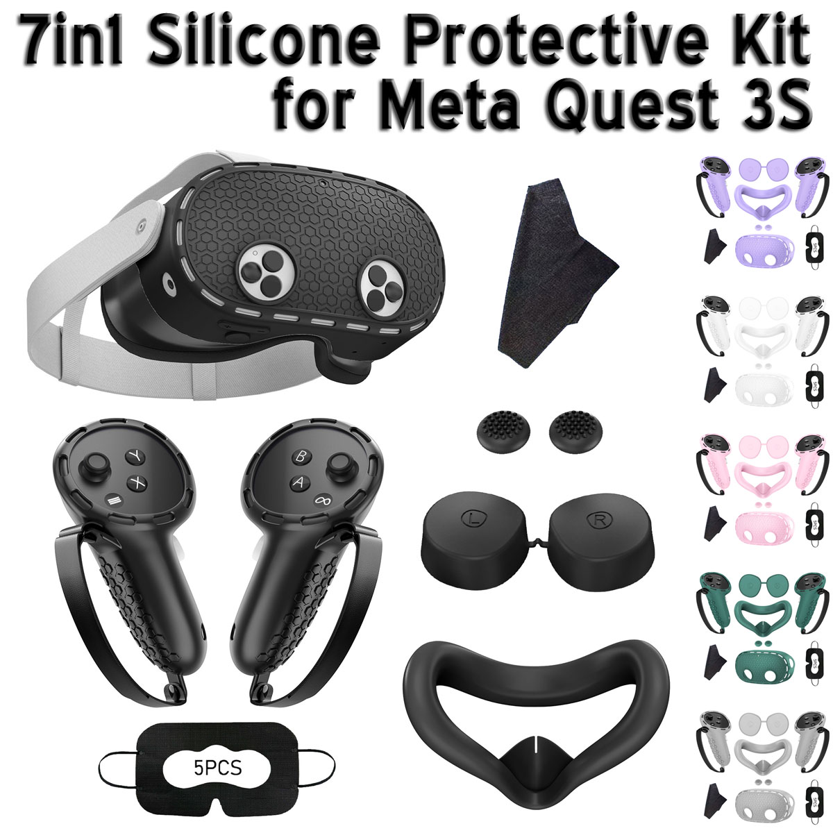 7in1 Silicone Protective Kit f - огляд і ціна Controller Grip Cover